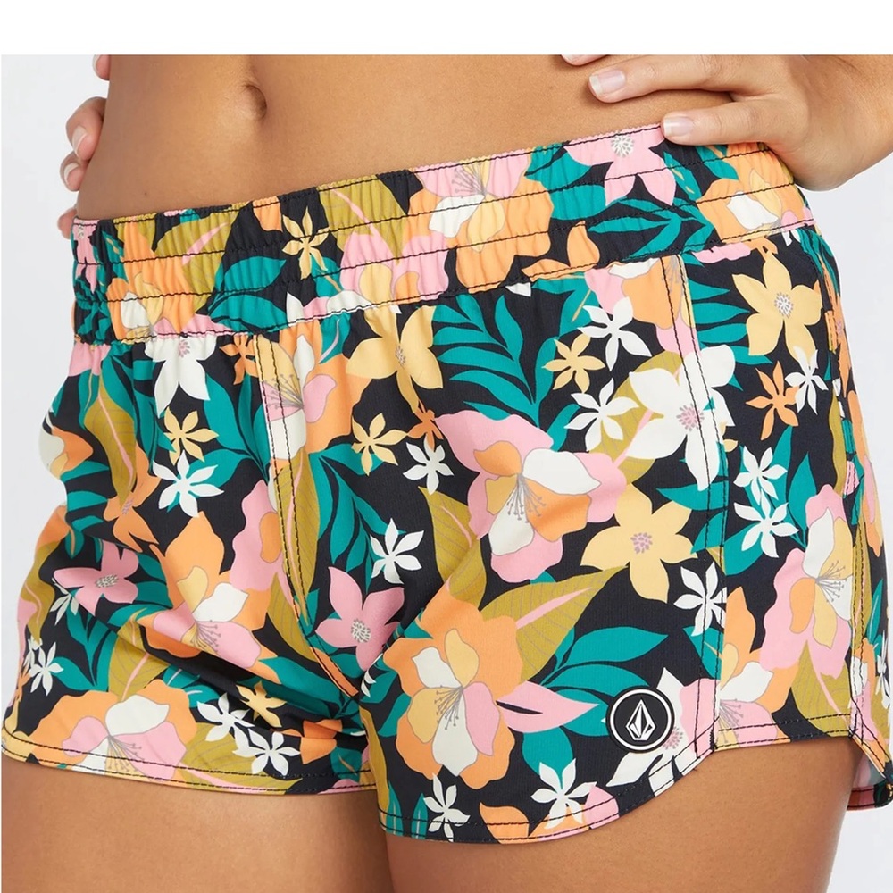 Volcom Multicolor Floral Athletic Shorts